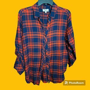 Hester & Orchard Plaid Flannel Button Up Size‎ L